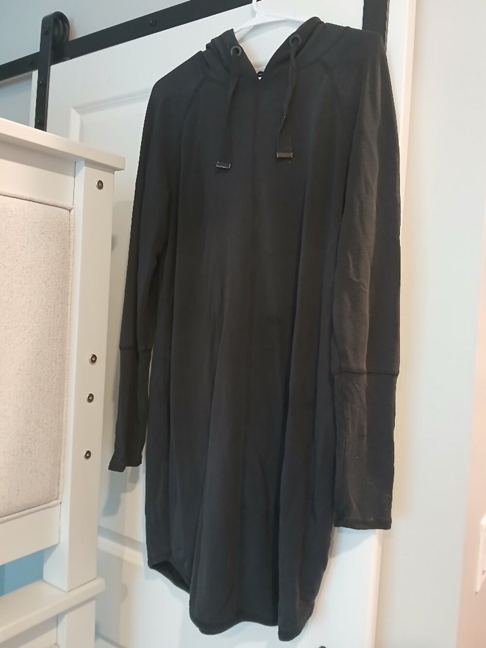 GREAT Women's Large Black Athleta Hoodie DRESS!!!